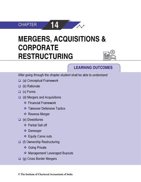 Chaptere 14 Mergers Acquisitions And Corporate Restructuring