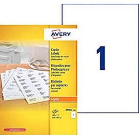 AVERY Boîte de 100 étiquettes Blanches multi usages 210x297mm pour