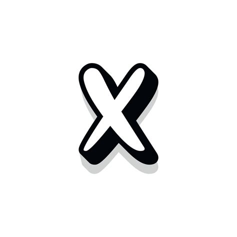 3d illustration of small letter x 20806557 Vector Art at Vecteezy