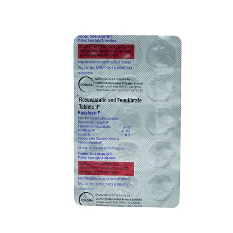 Rosuless F Tablet S Price Uses Side Effects Composition