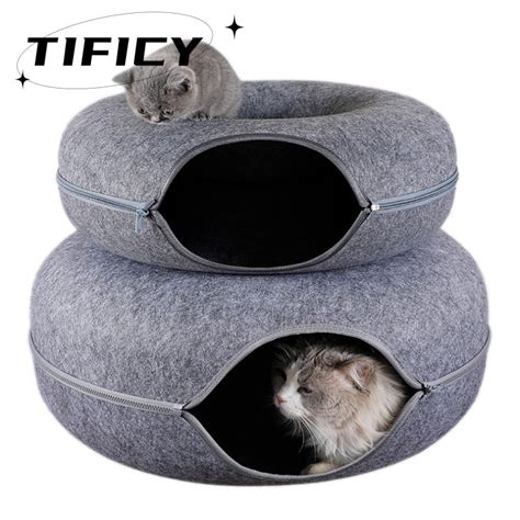 Donut T Nel Interactivo Para Gatos Cama De Doble Uso Para Conejos Y