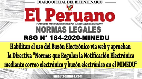 Habilitan el uso del Buzón Electrónico vía web y aprueban la Directiva