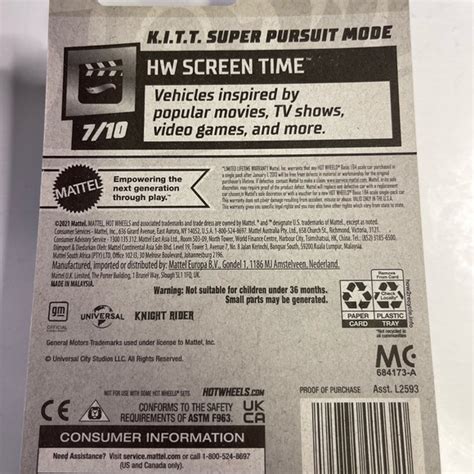 Mattel Other Hot Wheels Knight Rider Kitt Sper Pursuit Mode Hw Screen Time Poshmark