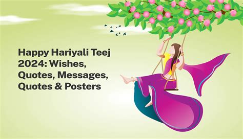 Happy Hariyali Teej 2024 Wishes Quotes Messages Posters