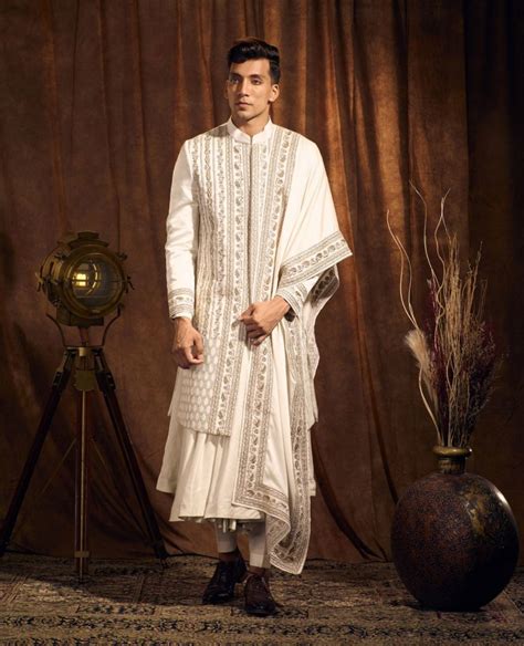 Pearl Border Sherwani More Mischief