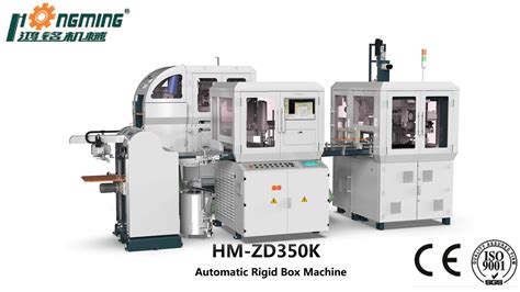 Automatic Rigid Box Machine HM ZD350K Box Machine And Rigid Box Maker