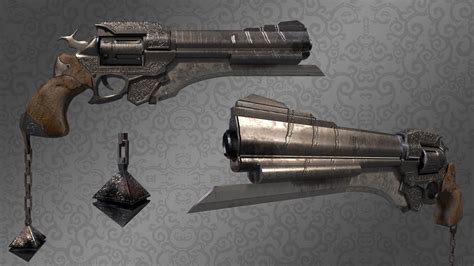 Fantasy Hand Cannon 3d Turbosquid 1322677