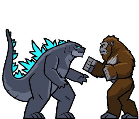 Godzilla Vs Kong Sticker - Godzilla Vs Kong - Discover & Share GIFs