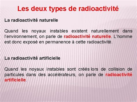 Chapitre 8 Radioactivits Naturelle Et Artificielle La Radioactivit