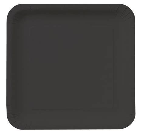 Creative Converting 453260 Black Square Paper Plates 18 Pcs 7 Square Paper Party Tableware