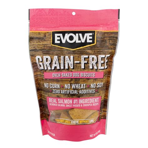 Evolve Grain Free Oven Baked Dog Treats Salmon Sweet Potato