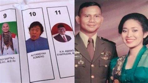 Viral Terpopuler Komeng Pakai Foto Nyeleneh Di Surat Suara Prabowo