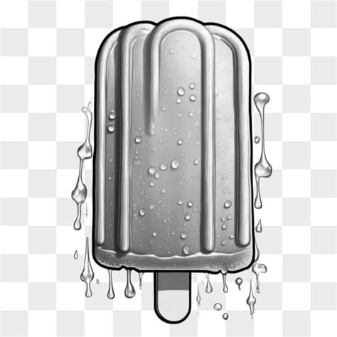 Download Refreshing Ice Cream Popsicle With Water Droplets Sketches