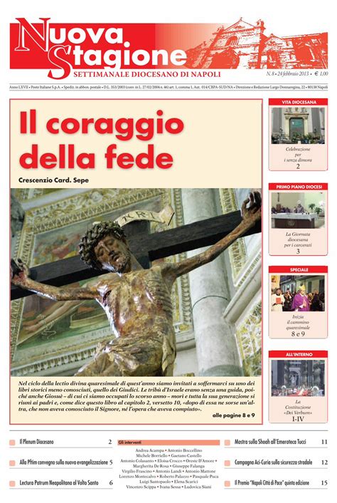 Pdf Vita Diocesana Il Coraggio Della Fede Chiesadinapoli It