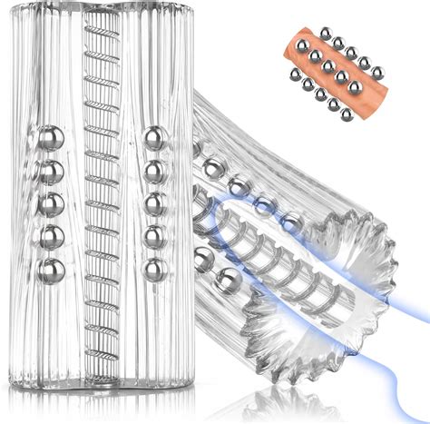 Amazon Manual Male Masturbators Sex Toys Portable Transparent Pocket Pussy Sleeve Stroker