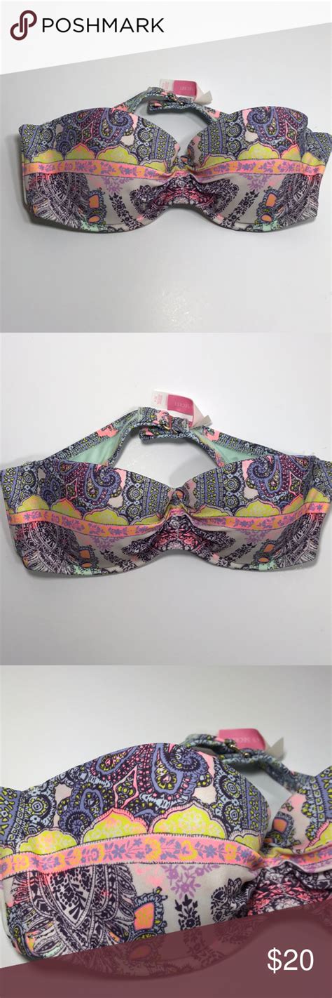 Victoria Secret Swimsuit Bikini Top Paisley Small Victoria Secret