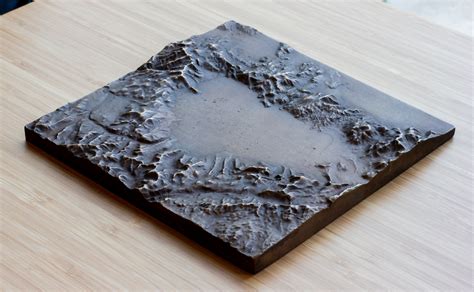 Lake Tahoe 3d Printed Bronze Map Terra Mano