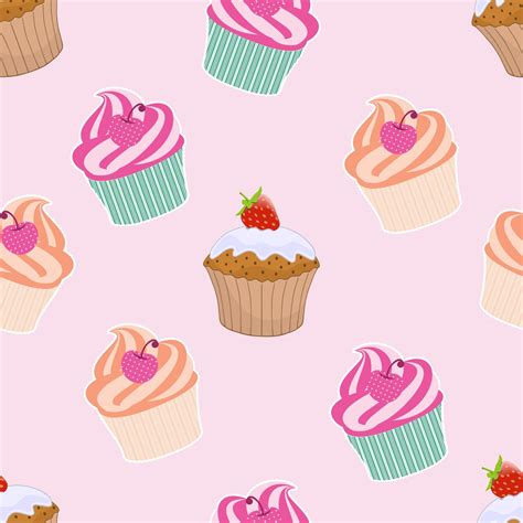 Cupcakes And Muffins Wallpaper Cute Backgrounds, Wallpaper Backgrounds, Wallpapers, Painted ...