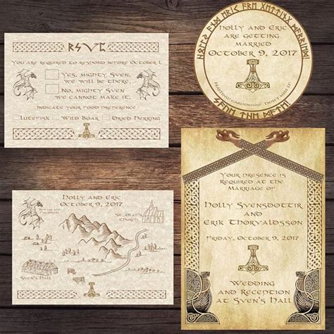 How To Make Unique Viking Themed Wedding Invitations - jenniemarieweddings