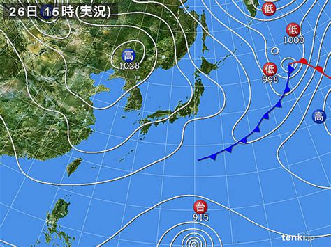 過去の実況天気図2019年02月26日 日本気象協会 Tenkijp