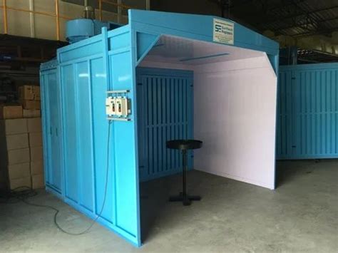 Blue Mild Steel Industrial Paint Booth Automation Grade Semi