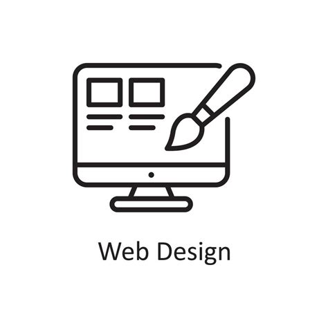 Web Design Vector Outline Icon Design Illustration Design And