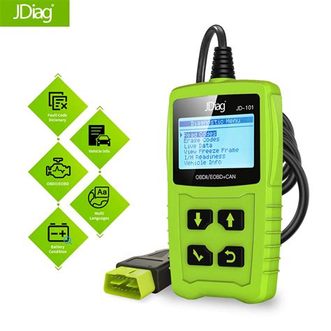 Buy JDiag OBD2 Code Reader CAN Diagnostic Scan Tool OBD2 Scanner JD101