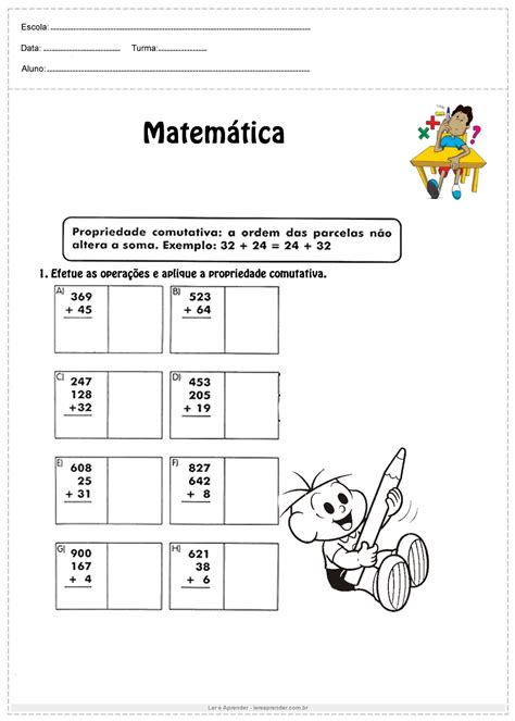 Atividade De Matemática 4ano Arme E Efetue 112