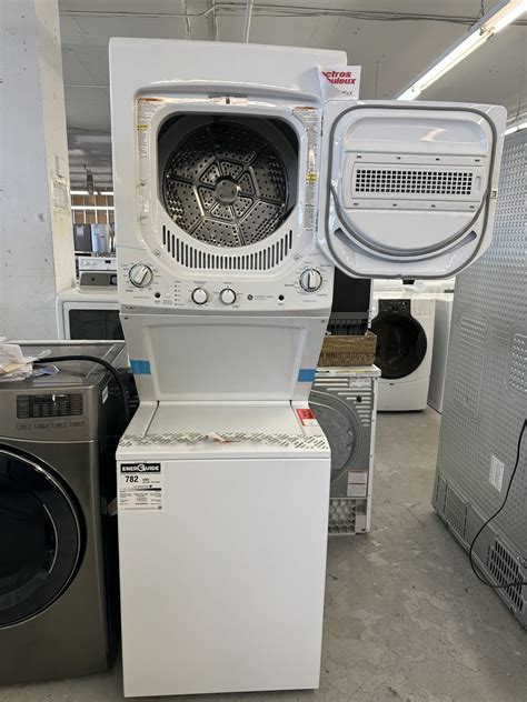 582 NEW Laveuse Secheuse superposées GE UNITIZED Washer Dryer