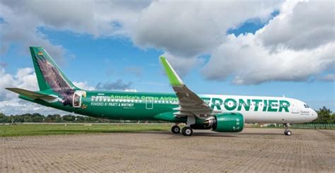 Frontier Airlines unveils new green plane - CBS Colorado