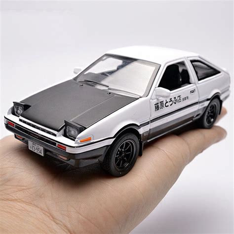 128 Initial D Toyota Trueno Ae86 Diecast Model Car Toy Soundandlight