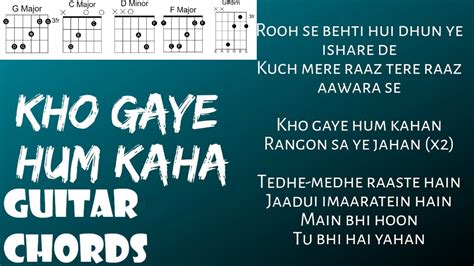 Kho Gaye Hum Kaha Perfect Guitar Chords - Baar Baar Dekho 00 - GUITAR ...