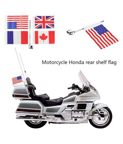 Motorcycle Rear Luggage Rack Flag Pole Flag For Honda Goldwing Gl 1800