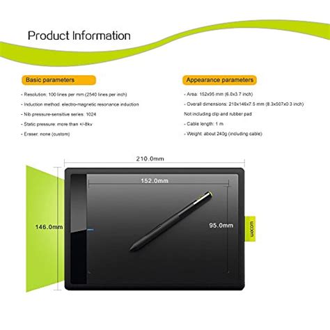 Wacom CTL-471 Bamboo 8,3 x 5,8 x 0,3'' - Zeichentabletts.de