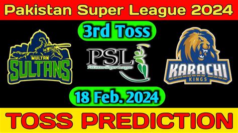 Psl Multan Sultans Vs Karachi Kings Rd Toss Prediction