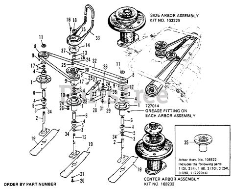 Simplicity 990886 Simplicity 48 Mower Deck Arbor Assemblies Parts Lookup With Diagrams