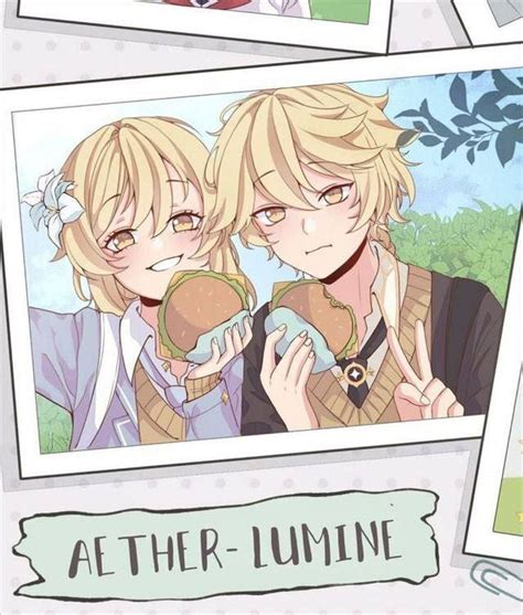 Traveler Aether X Lumine X Aether In 2024 Anime Siblings