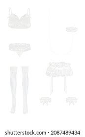 Detailed Shot Erotic White Lingerie Set Stock Photo 2087489434 Shutterstock