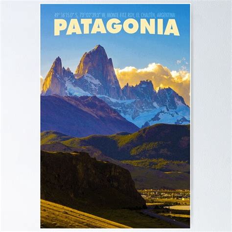 Aaroca New Vintage Style Patagonia Travel Poster Poster Unframed Canvas