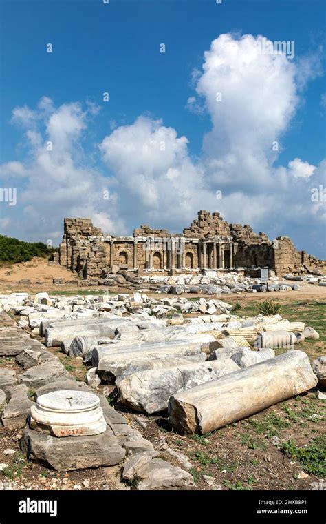 Side ancient city ruins, Side, Antalya, Turkey Stock Photo - Alamy