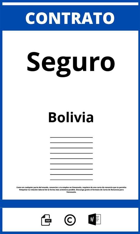 Contrato De Seguro En Bolivia Bolivia 2025