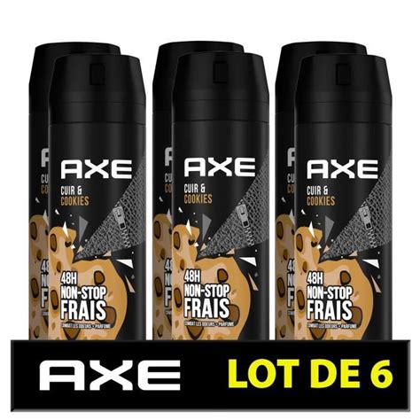 AXE Déodorant Homme Cuir Cookie Bodyspray 48h de Fraîcheur Non Stop