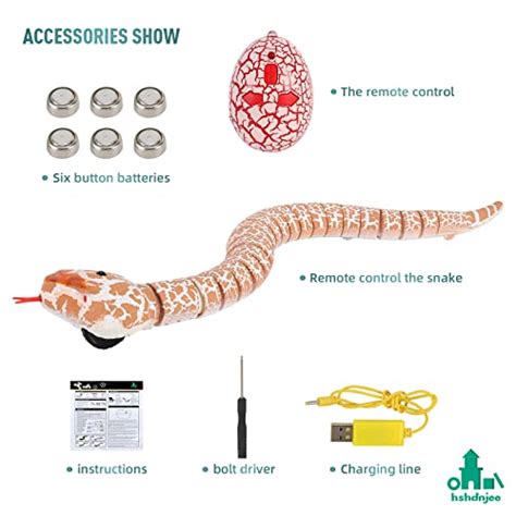 hshdnjee Realistic Remote Control Snake Toy RC&Robot Snake Fast Moving Alive Slithering Snake ...