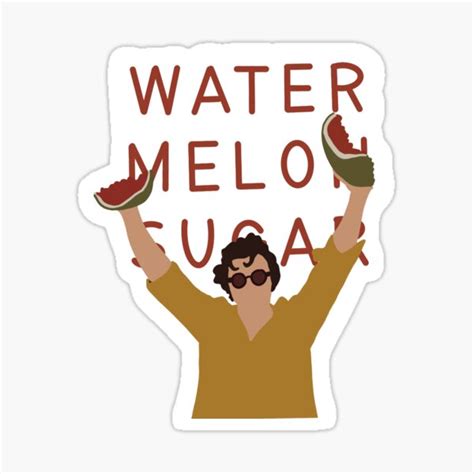 Harry Styles Watermelon Sugar Sticker For Sale By Carolynhallock Redbubble