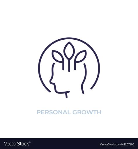 Personal growth or self development line icon Vector Image