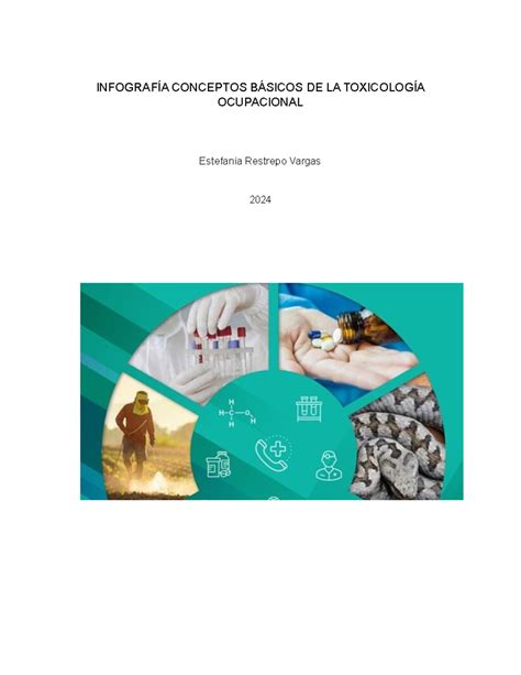 Infografía Conceptos Básicos DE LA Toxicología Ocupacional - INFOGRAFÍA CONCEPTOS BÁSICOS DE LA
