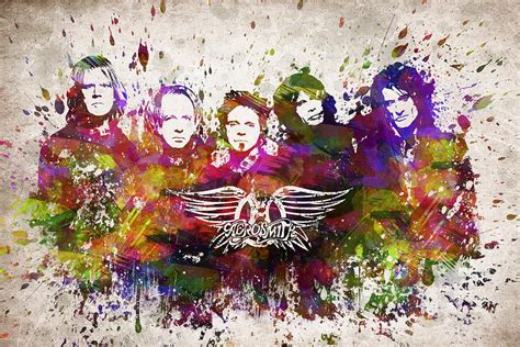 Aerosmith In Color Digital Art By Aged Pixel