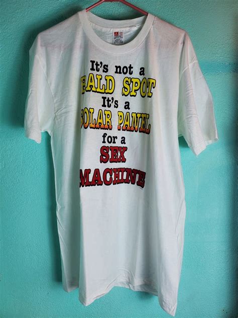 VTG Bald Spot Solar Panel Sex Machine T Shirt Mens XL Gem