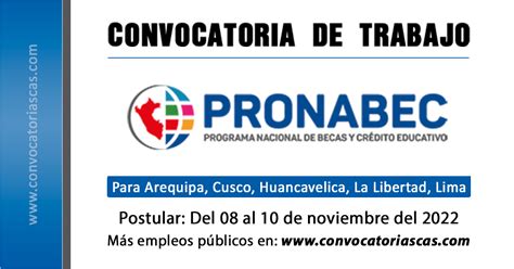 CONVOCATORIA PRONABEC CAS 18 Plazas Administración Archivística