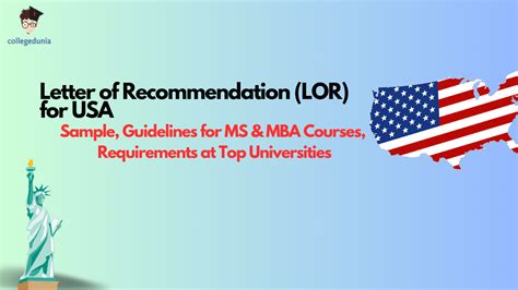 Lor For Usa Sample Format And Program Guidelines